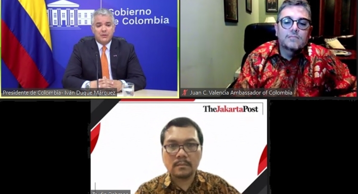 El Presidente de la República de Colombia, Iván Duque Márquez, concedió una entrevista al diario Indonesio The Jakarta Post