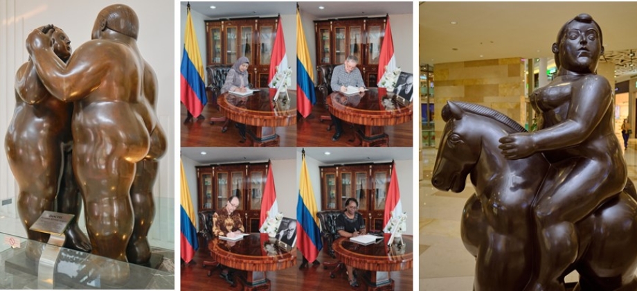 Embajada de Colombia en Indonesia honra la memoria de Fernando Botero con un Libro de Condolencias