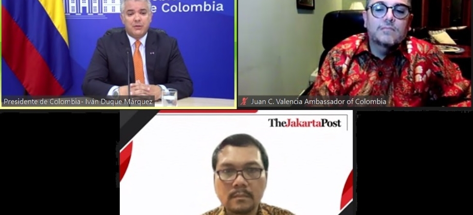 El Presidente de la República de Colombia, Iván Duque Márquez, concedió una entrevista al diario Indonesio The Jakarta Post