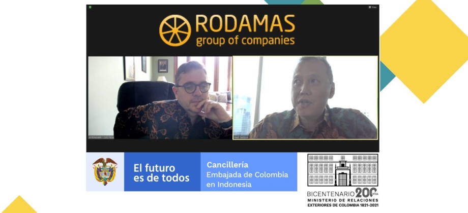 Embajador de Colombia realizó un primer acercamiento con el presidente de Rodamas Inti International