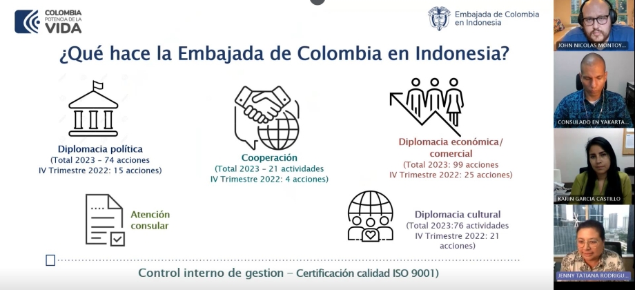 Así rendimos cuentas desde la Embajada de Colombia en Indonesia y su sección consular