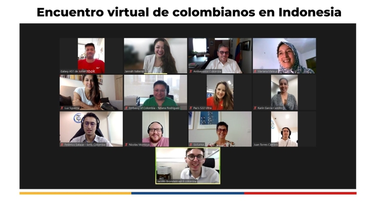 Encuentro virtual de colombianos en Indonesia